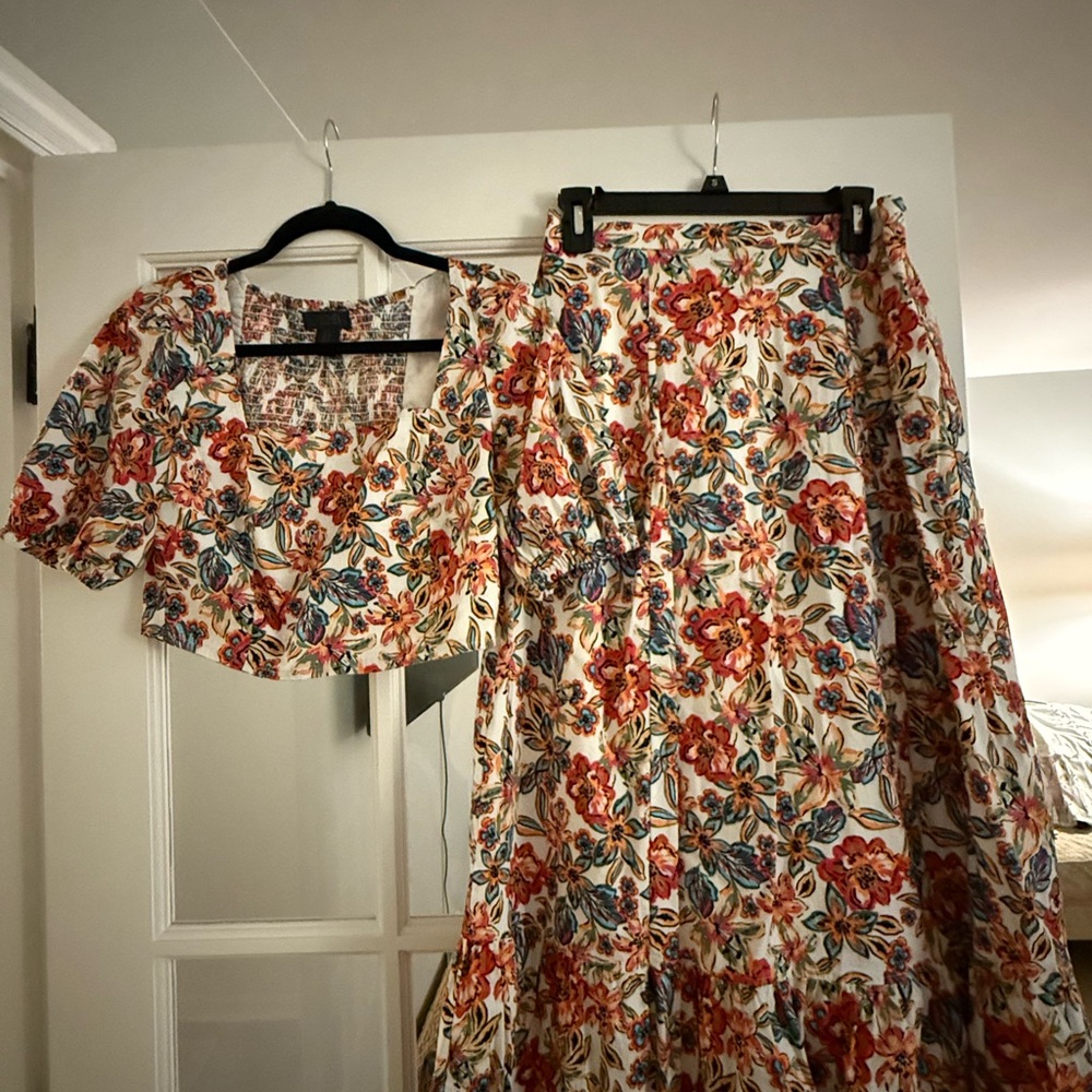 Rachel Multicolor Floral Skirt Set